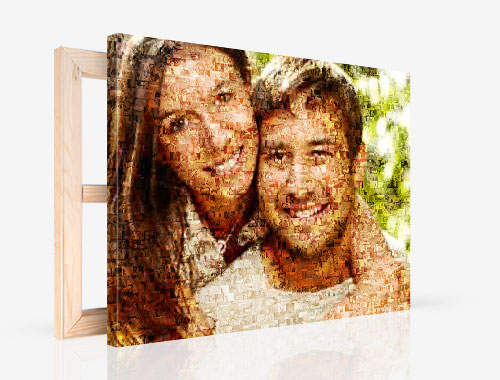Foto lienzo con mosaico pareja