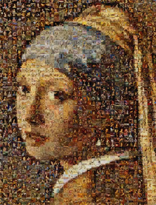 Foto mosaico como objeto de arte