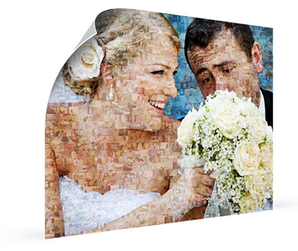 poster mosaico boda